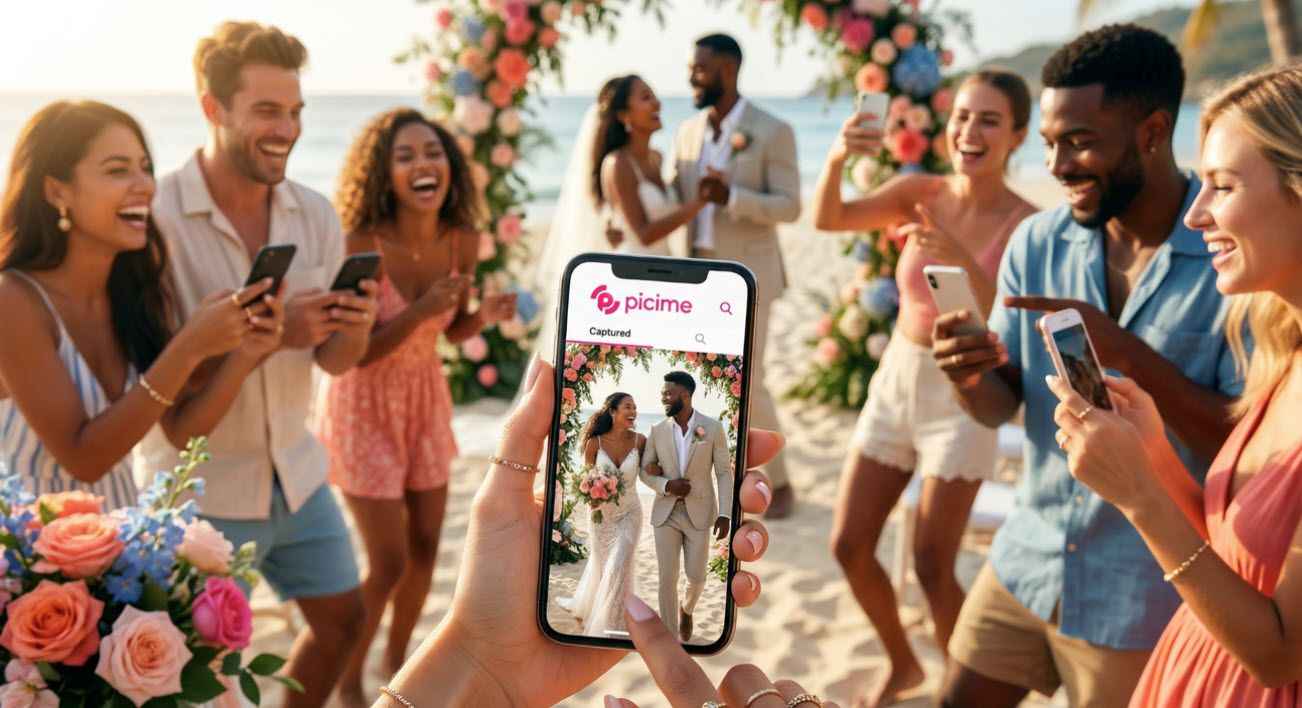 גלו איך ליצור תמונות חתונה ייחודיות בעזרת הטכנולוגיה של PiciMe. שיתוף תמונות אוטומטי בוואטסאפ של האורחים בזמן אמת, זיהוי משתתפים וחוויה דיגיטלית מושלמת ליום המיוחד שלכם.