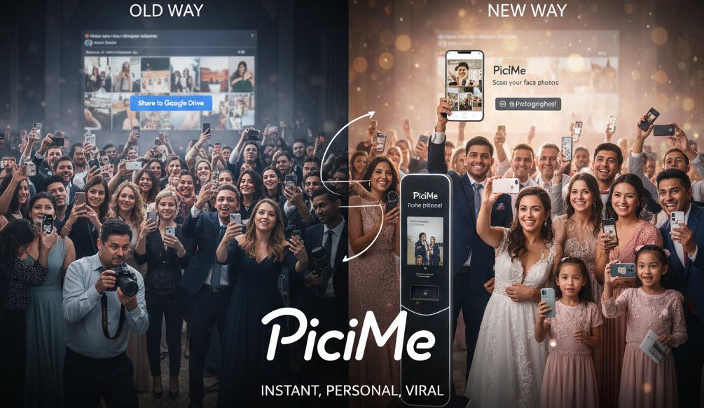 צלמים, גלו איך להפוך כל אורח באירוע לליד חם. כך שיתוף תמונות הופך למנוע שיווק ויראלי עוצמתי עם PiciMe.