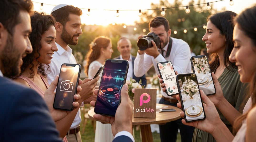בונים רשימת ספקים לחתונה? גלו איך לבחור נכון אנשי מקצוע המעורבים בחתונות ואיך הטכנולוגיה של PiciMe משדרגת את התיעוד והחוויה עבור האורחים שלכם.
