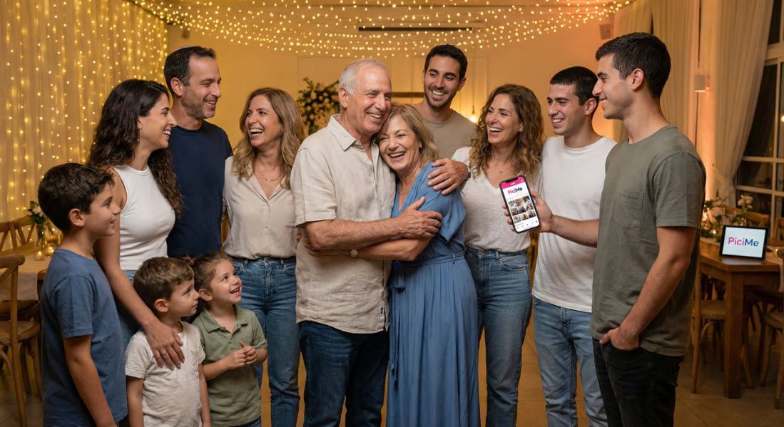 מתכננים חתונת זהב להורים? קבלו רעיונות להפוך את האירוע לחוויה בלתי נשכחת, כולל שיתוף תמונות קל ומרגש עם PiciMe.