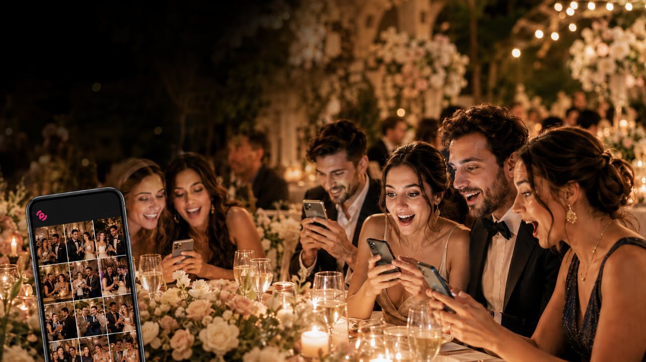 גלו כיצד שיתוף תמונות מיידי בטכנולוגיית PiciMe מעלה את רמת האדרנלין של האורחים, מבטל את ה-FOMO ויוצר חוויה בלתי נשכחת לכל סוג אירוע, מחתונות ועד אירועים עסקיים.