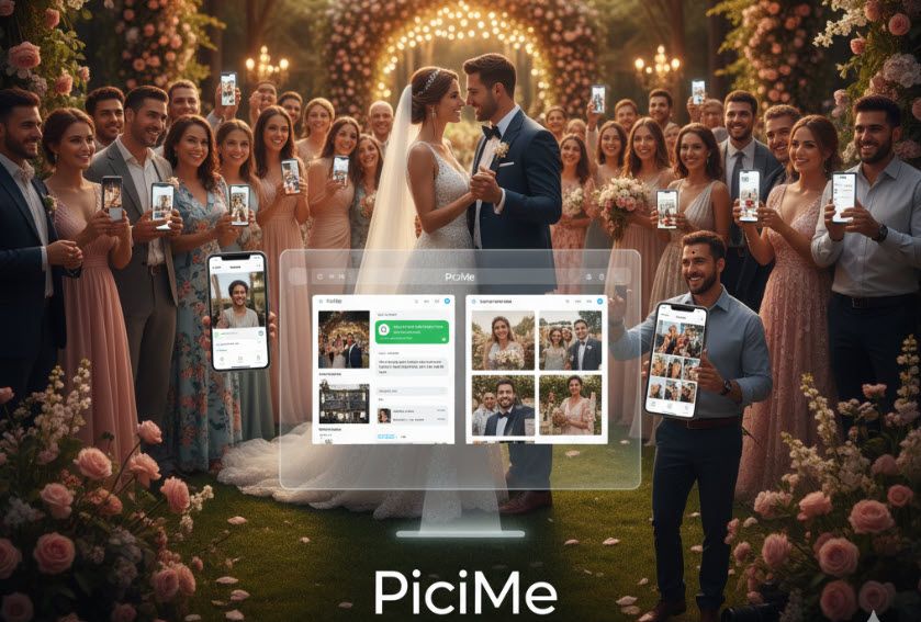 חושבים שאתם צריכים אפליקציית תמונות לחתונה? גלו את PiciMe: פלטפורמה חכמה לשיתוף תמונות אישי בוואטסאפ, בלי להוריד כלום.